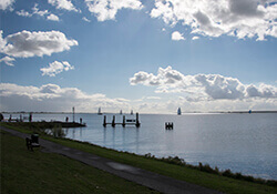 Fietsroute langs het IJsselmeer